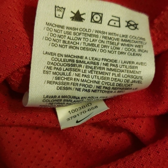 NIKE Dry-Fit SFU JerseyTee XL Red & White EUC - Picture 7 of 8